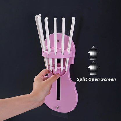 Retractable Wall-Mounted Pull-Out Rack 7-in-1 Multifunctional